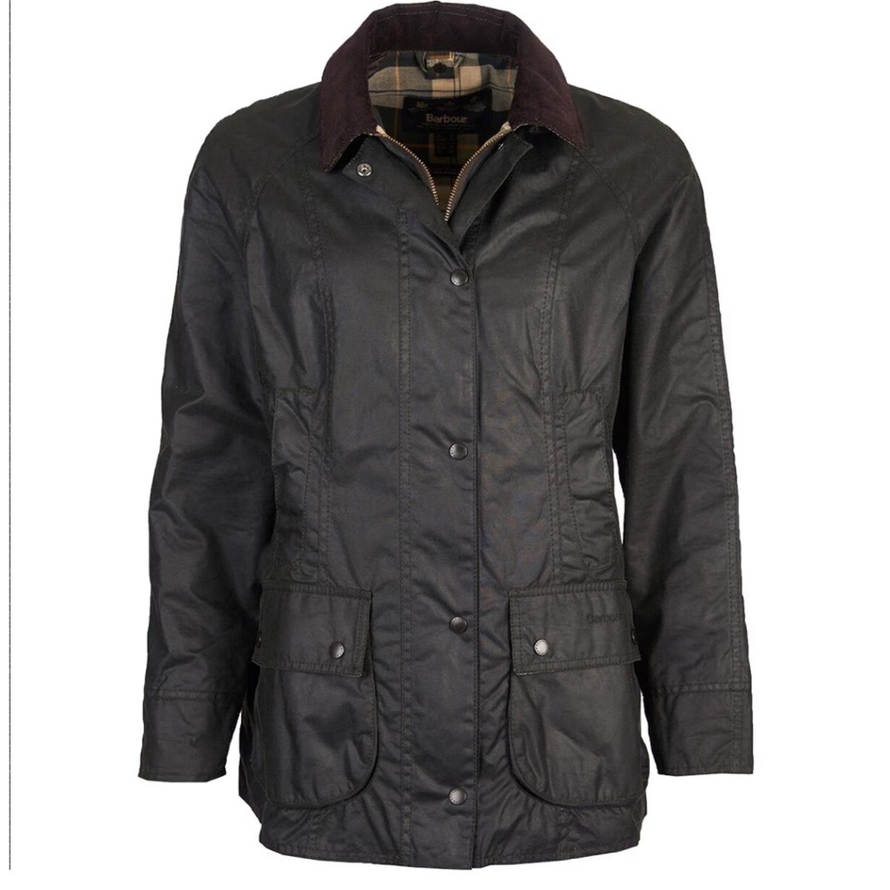 Barbour Black Beadnell Waxed Jacket
